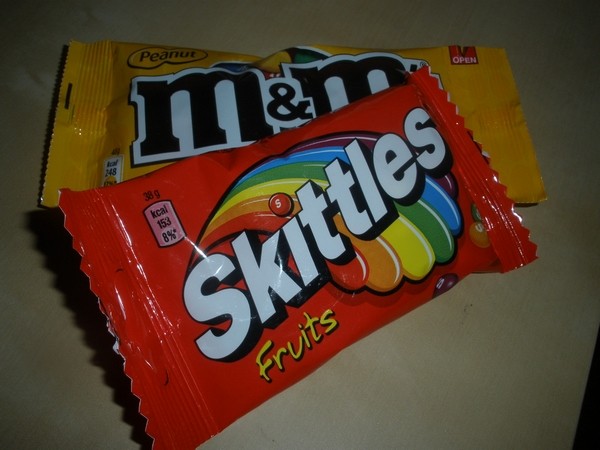 MM and skittles